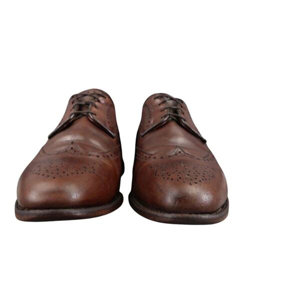 Allen Edmonds Shoes Mens 9 Oxford Cap Toe Brogue Wingtip Classic Hinsdale Brown main image 7